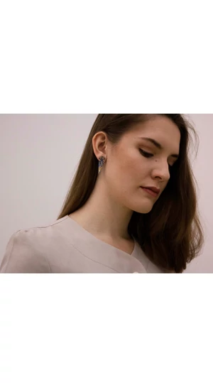 Kinga Horányi: IKIIKI ezüst fülbevaló / csepp