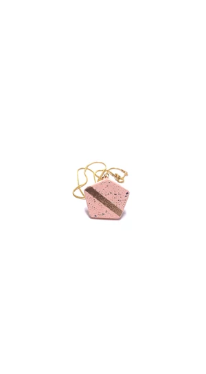 Bibeton: Pink/arany ötszög medál