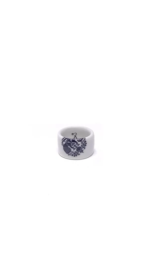 Boldizsár Zsuzsa:  Porcelán kék madaras gyűrű