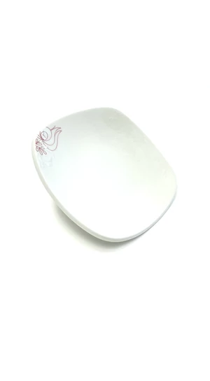 Boldizsár Zsuzsa: Fehér tányér dombor-mintás ø20cm
