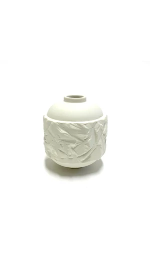 Botos Balázs: Rocky Vase Mini/ fehér váza