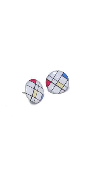 COTA: Kör "Mondrian" fülbevaló