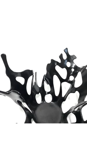 Deák Design: Korall üveg tál - fekete