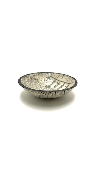 Károlyi Ildikó: Sárközi tál / Raku / ø 20cm