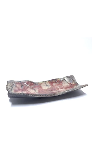 Kiss Gabi: Raku lapos tál / 33x14 cm