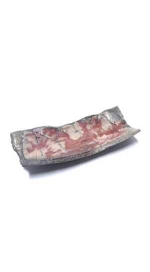 Kiss Gabi: Raku lapos tál / 33x14 cm