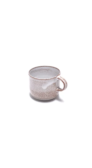 Ksenia Wallenstein: Fehérpöttyös bögre / magasság 6cm, ø 8cm
