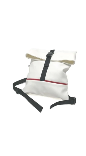MADO: Square bag / Fehér - piros csíkkal