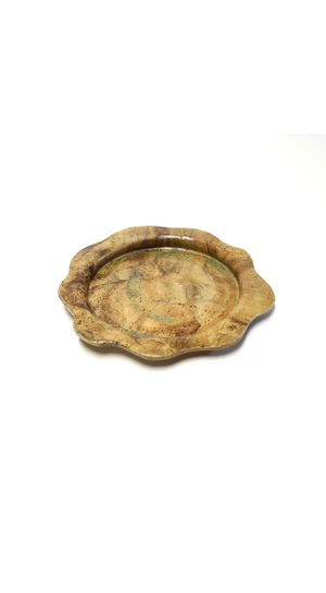 OHO CERAMICS: Fodros világos kerámiatál