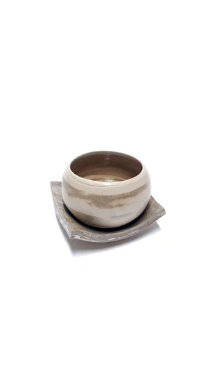 OHO CERAMICS: Csíkos lattés alátéttel