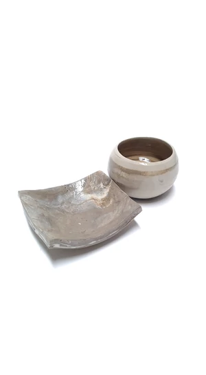 OHO CERAMICS: Csíkos lattés alátéttel