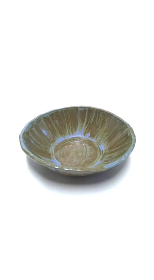 OHO CERAMICS: Kék-barna tál