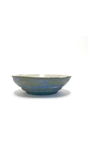 OHO CERAMICS: Kékfoltos tál