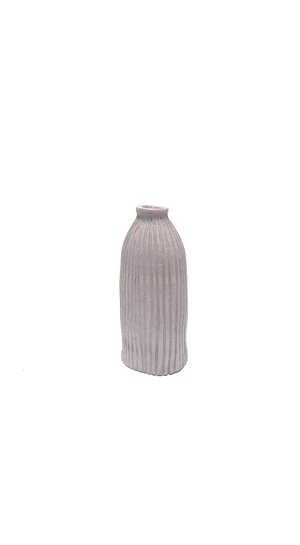 Pastel Ceramics: Bordás fehér váza / magasság 18cm