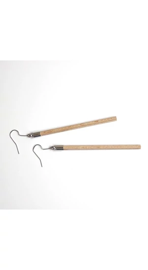 Personal Perception: Wood Earrings / fa fülbevaló, hosszú