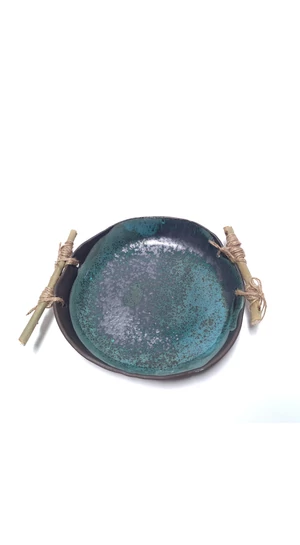 Rasa Ceramicart: Hold tál, fa fogóval / ø24cm