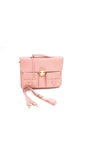 REQU Design: Púder színű bőr business bag