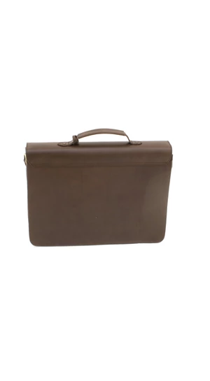 REQU Design: Mogyoróbarna férfi bőr business bag