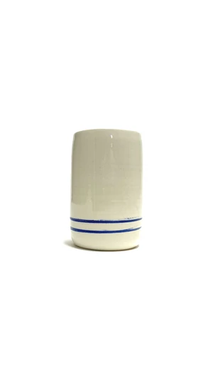 Tiéd: Kékcsíkos váza / magasság 11cm,ø 7cm
