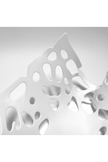 Deák Design: Korall üveg tál - fehér