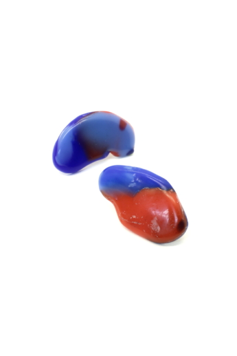Borbala Design: Mini fülbevaló / piros-kék