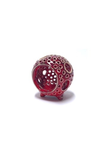 Kiss Gabi: Piros gömb mécses n2 / magasság 11 cm