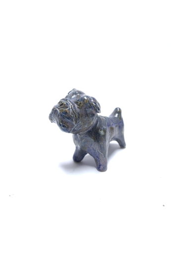 Kiss Gabi: Kék kutya / Raku kerámia / magasság 8 cm