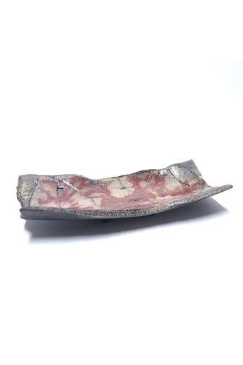 Kiss Gabi: Raku lapos tál / 33x14 cm