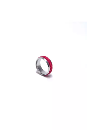 Myart: Piros üveggyöngy gyűrű