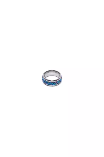 Myart: Kék üveggyöngy gyűrű