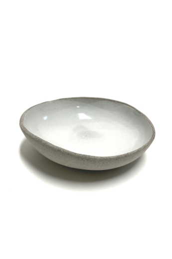 Pastel Ceramics:  Közepes fehér mázas szürke tál / ø19cm