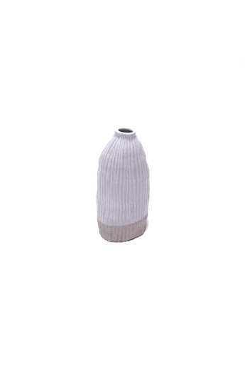 Pastel Ceramics: Bordás fehér-szürke váza / magasság 18cm