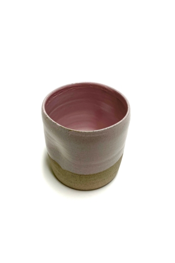 Pastel Ceramics:  Rózsaszín nyomott bögre / magasság 8cm, ø 8cm