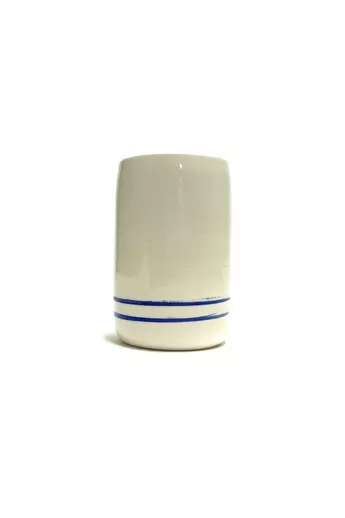 Tiéd: Kékcsíkos váza / magasság 11cm,ø 7cm