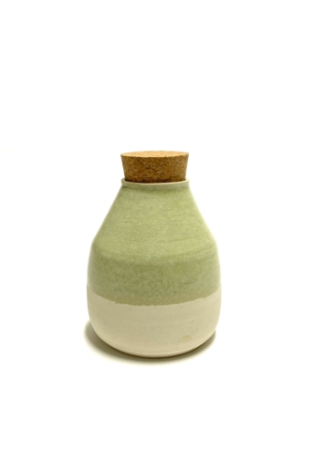 Tiéd: Zöld dugós váza / magasság 12cm