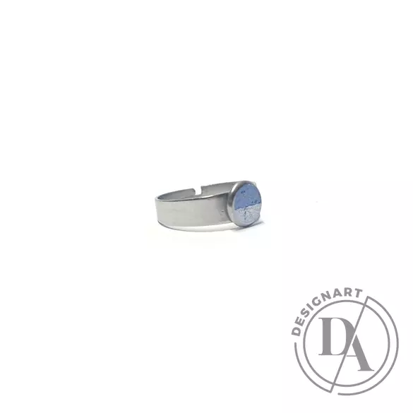 Bibeton: Kék/ezüst - állítható mini gyűrű