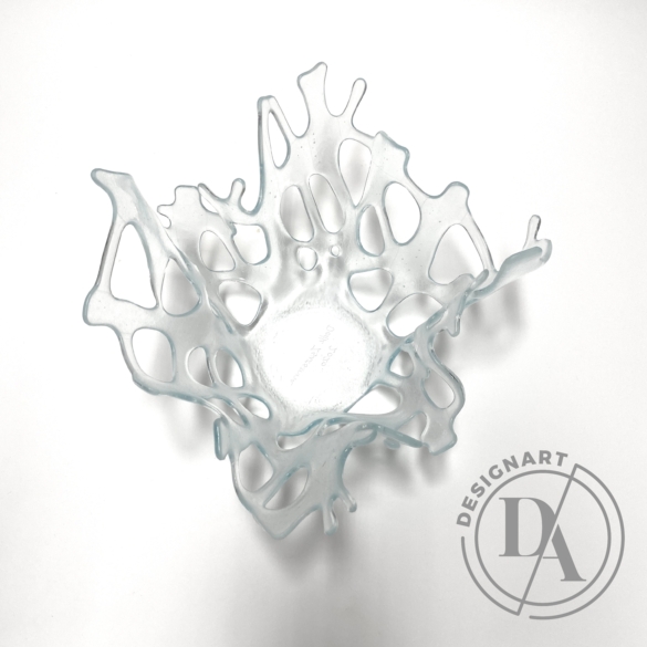 Deák Design: Korall üveg tál - színtiszta