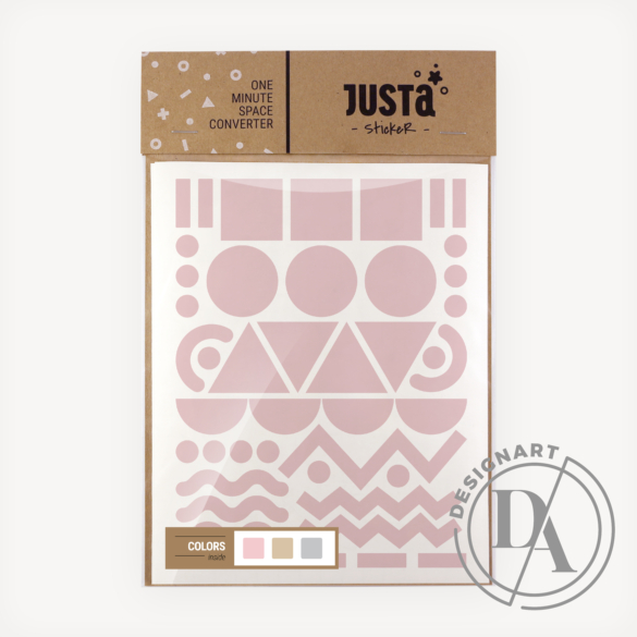 JUSTa Flash falmatrica - Frisco - Bézs+Rózsaszín+Szürke