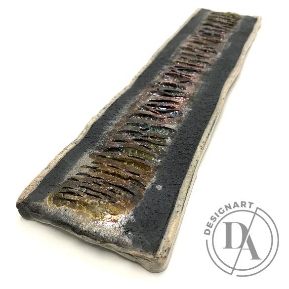 Károlyi Ildikó: Faliképek - Október / Raku / 40x10cm