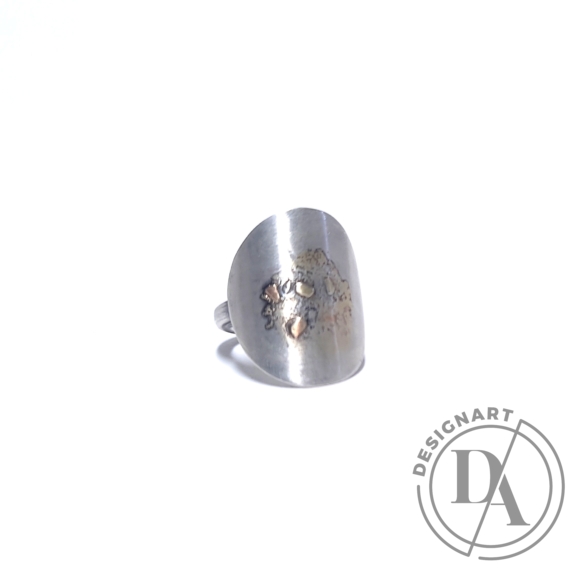 Krizokolla: Pajzs ezüst gyűrű