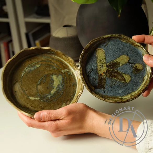 OHO CERAMICS: Zöld kicsi kerámiatál