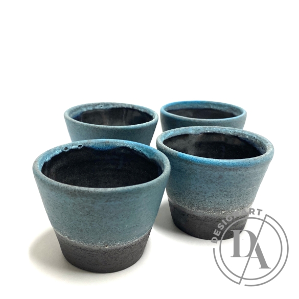 Pastel Ceramics:  Kék ködös készlet 4db / magasság 7cm, ø 8cm