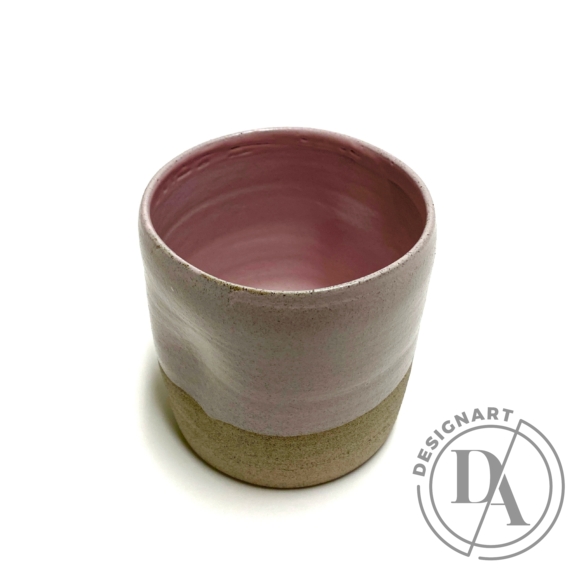 Pastel Ceramics:  Rózsaszín nyomott bögre / magasság 8cm