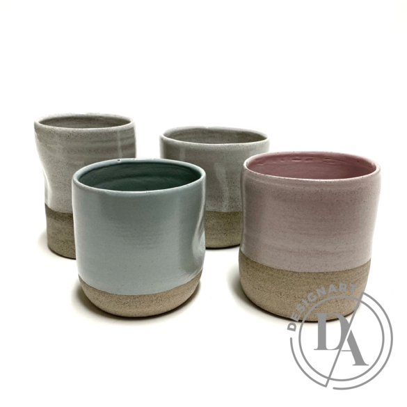 Pastel Ceramics:  Szürke nyomott bögre / magasság 8cm