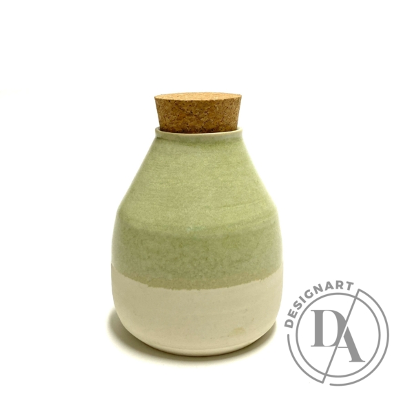 Tiéd: Zöld dugós váza / magasság 12cm