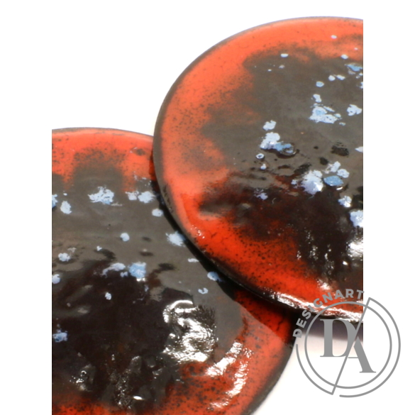 Bakos Natália: Piros Planetary fülbevaló